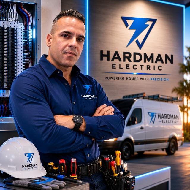 Hardman Electric — licensed electrician and company van